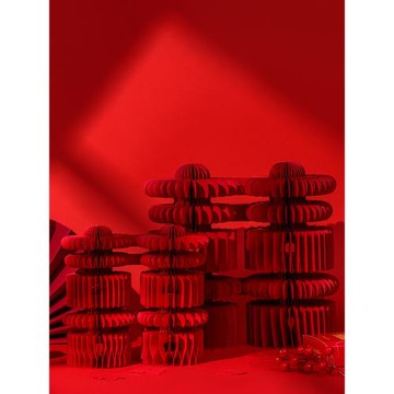 蜂窩喜立體喜字折紙擺件創意訂婚新婚結婚禮物婚慶婚房布置裝飾品