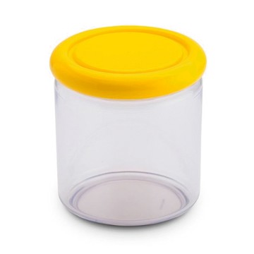 【OMADA】簡約設計密封抗菌儲存罐 黃色 0.75L(防潮罐、儲物罐、密封罐)