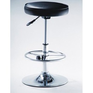 【必購網OA辦公傢俱】 P-2066黑  吧檯座椅-圓盤腳(含踏圈) 吧檯椅