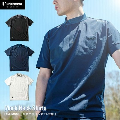 ゴルフウェア メンズ 半袖 シャツ モックネック カジュアル 速乾 ストレッチ 春 夏 コーディネート Unitement ゴルフ 通販 Lineポイント最大0 5 Get Lineショッピング