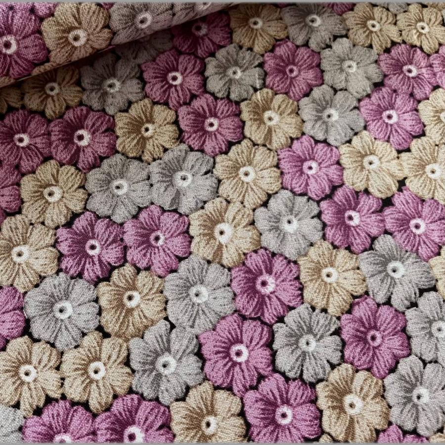 marble 50cm シーチング 生地 布 おしゃれ 花柄 かぎ編み 転写風 プリント コットン pink 2A 通販  LINEポイント最大0.5%GET LINEショッピング