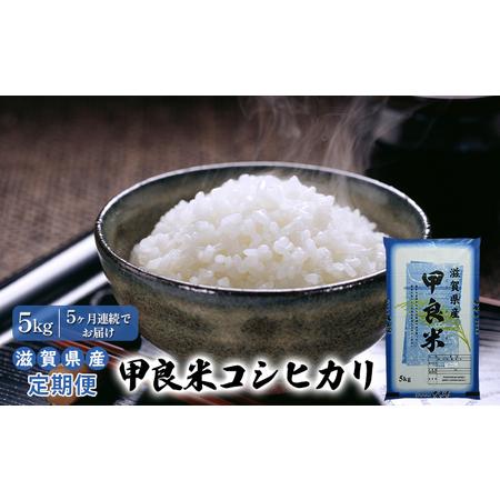 ふるさと納税 甲良米 特別栽培コシヒカリ 無洗米 5kg 5ヶ月連続 滋賀県甲良町