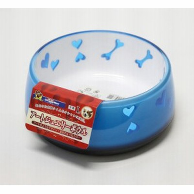 ドギーマン 犬用食器 アートジュエリーボウル L 中型犬用 ブルー
