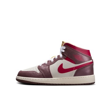 AIR JORDAN 1 MID SE BRED BUTTER SOLE GS