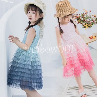 韓国子供服 女の子 ワンピース フォーマル キッズ 夏ワンピ ノースリーブ ティアードスカート プリンセス 記念日 撮影写真 姉妹 ワンピ 通販 Lineポイント最大get Lineショッピング