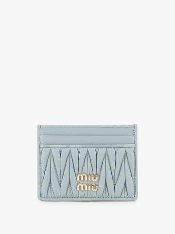 Matelassé leather card holder - MIU MIU - gender_Woman