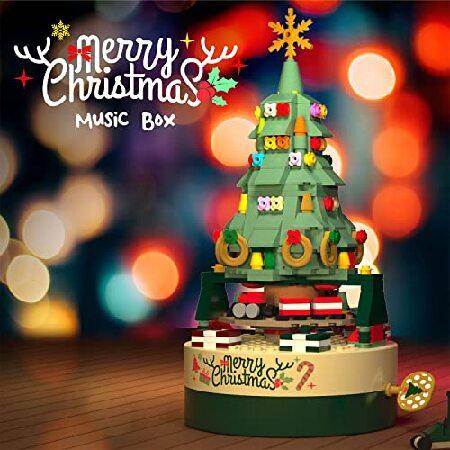 Christmas Tree DIY Building Blocks Children's Music Box, Christmas