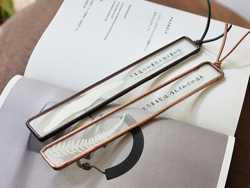 植物圖鑑∣飛機草∣玻璃鑲嵌∣花草標本勵志語書籤