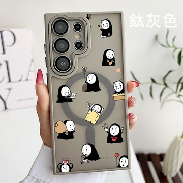 膚感磨砂手機殼卡通無臉男 磁吸保護殼 適用三星Galaxy A56 A36 A26 A55 A54 A16 S25防摔殼