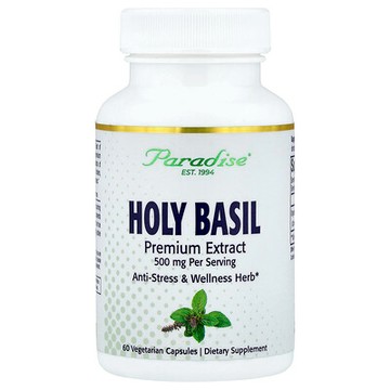 Paradise Herbs, 聖羅勒，60 粒素食膠囊（每粒 250 毫克）