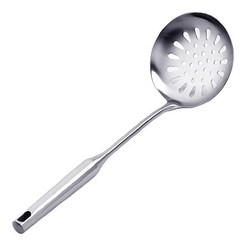 AHOYE 耐用一體成形不鏽鋼漏勺  單件  銀色  1支