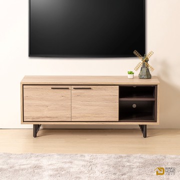 wakuhome 瓦酷家具 ryan 輕工業風白橡木 4尺電視櫃b001-k304