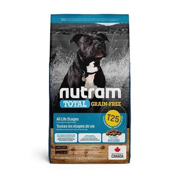 蝦幣回饋【紐頓Nutram】無穀全能系列T25 鮭魚+鱒魚潔牙全齡犬11.4KG  毛貓寵