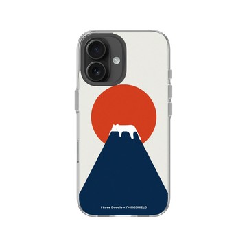 iPhone 16 Clear Case（相機按鈕） 透明 - ilovedoodle (Lim Heng Swee) - Cat Landscape - Fuji 富士山
