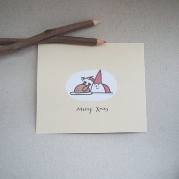 開玩笑系列-黃色的-聖誕卡