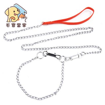 (毛寶當家)寵物牽繩 鐵鏈項圈牽繩【厚度2.0/2.5/3.0/4.0】