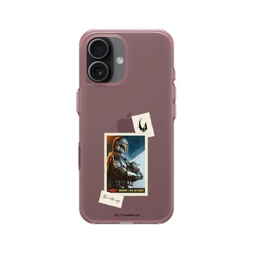 iPhone 17 Clear (相機按鈕) 晶醺玫 - Star Wars - The Mandalorian - 曼多 & 古古 — 復古拍立得