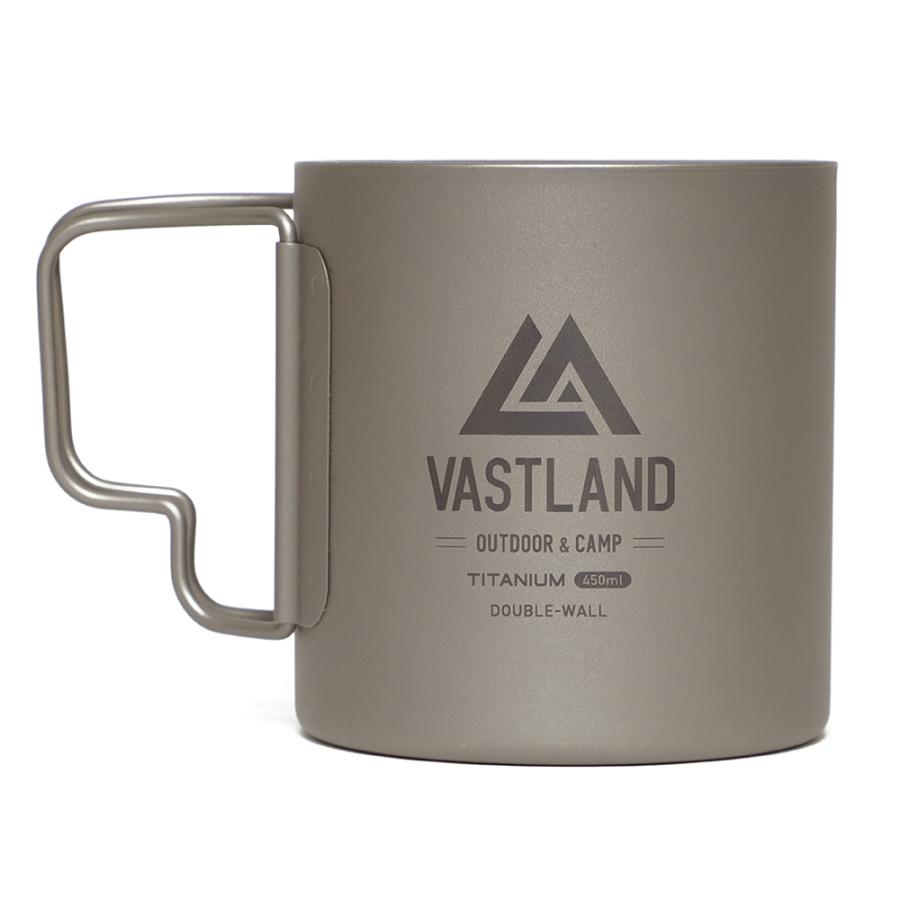 VASTLAND チタンマグカップ ダブル 450ml