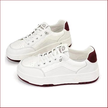 雲朵漫步真皮輕量厚底休閒 甜美小白鞋 真皮舒適百搭 日常出遊小白鞋推薦 ROBINLO (FARAH 莓果米昔)