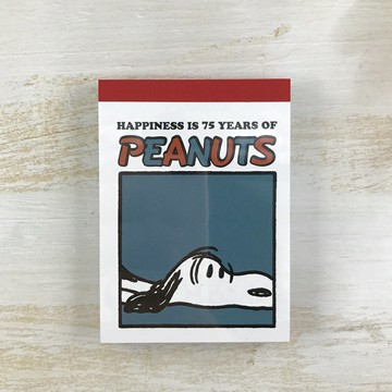 日本製 Peanuts 史努比 snoopy 75th 周年紀念款 迷你便條紙(土耳其藍)-日本直送，現貨在台｜小鶴日貨