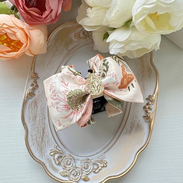 美國品牌棉布蝴蝶結小抓夾髮夾鯊魚夾髮飾-秋天氣息