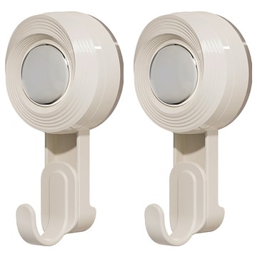 小麥購物 旋轉吸盤掛鉤 L211 47.5g  奶油色  2個