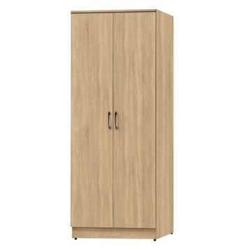 文創集 大亞2.6尺二門雙吊內多層衣櫃-79x56x202cm免組