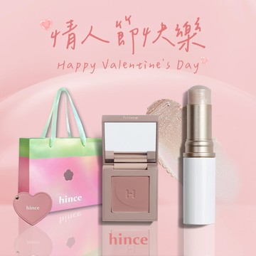 快速出貨【hince】情人節快樂❣️煥然如新單色眼影+臻綵綻放透亮高光棒+愛心隨身鏡+獨家貝殼小卡(Love You)+Dewy Ball提袋+Dewy Ball貼紙(情人節禮物推薦/女生禮物)