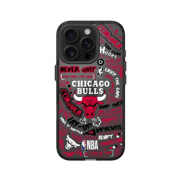 iPhone 16 Pro Clear (相機按鈕) 酷墨灰 - NBA - 塗鴉系列-芝加哥公牛 Chicago Bulls - Graffiti
