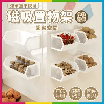 安可🔥台灣出貨🚀磁吸置物架 免打孔置物架 壁掛置物架 牆壁置物架 調味料置物架 廚房置物架 冰箱架 冰箱貼 置物架