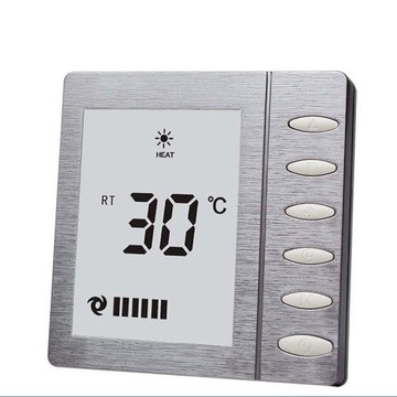 國際電工酒店賓館灰色水系統中央空調液晶溫控器三速風機盤管開關