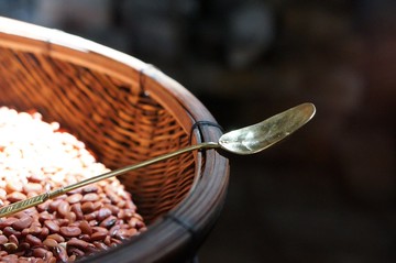 手工黃銅葉子香勺/裝飾勺/攪拌勺