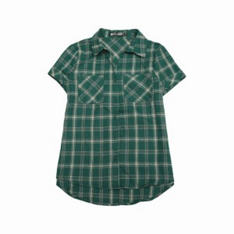 Allegra K 赤チェックシャツ 半袖 フランネル レディース ボタンダウン カジュアル 夏 グリーンベージュ Xl 通販 Lineポイント最大4 0 Get Lineショッピング