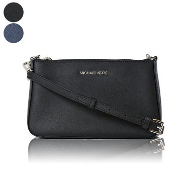 MICHAEL KORS 銀字防刮皮革拉鍊鍊帶肩背/斜背二用包-(新款任選)