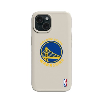 iPhone 15 SolidX 貝殼灰 - NBA - Logo-金州勇士 Golden State Warriors - Light