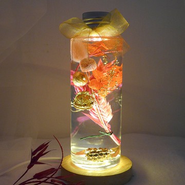 美好獻禮 紅金浮游花禮  情人節生日婚禮小物卡片禮物七夕情人節