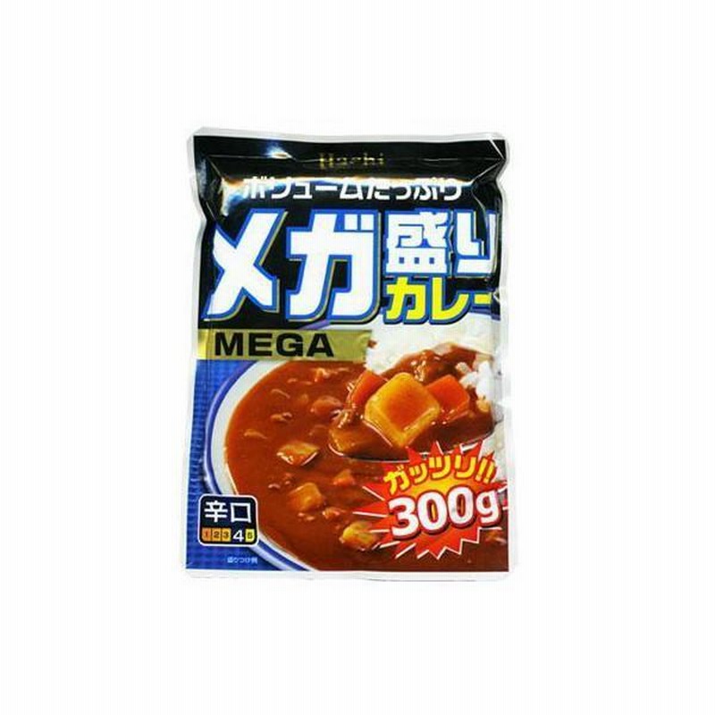 辛口　メガ盛り　ハチ食品/送料無料　LINEショッピング　レトルトカレー　300gｘ３食セット/卸