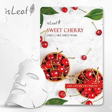 韓國 isLeaf 極緻水感保濕面膜22ml-櫻桃