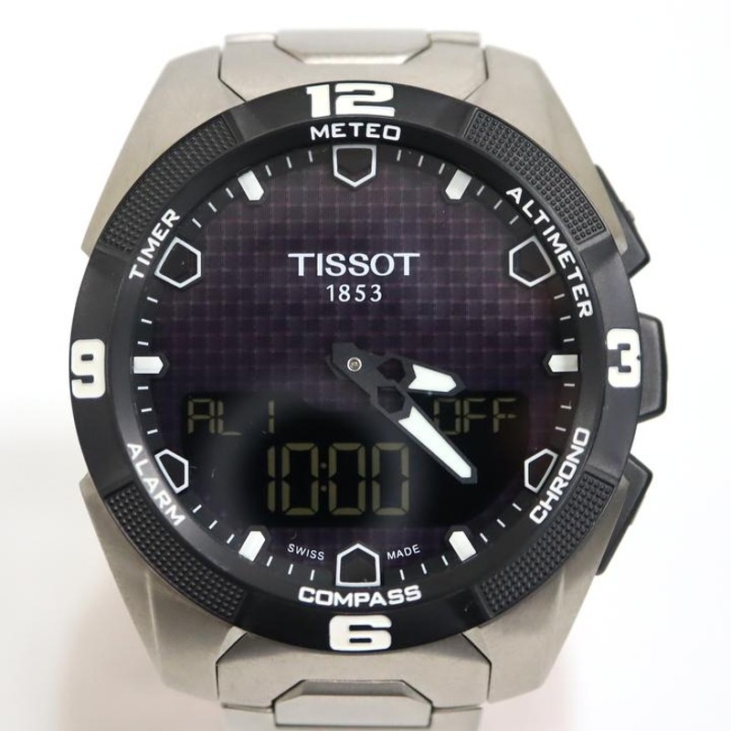 TISSOT】ティソ タッチファンクション 腕時計 メンズ チタン 黒文字盤 ...