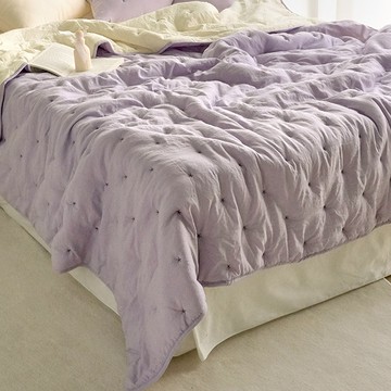 芙蘿莉刺繡水洗換季被  Q  紫色  N/A