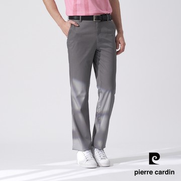 pierre cardin 皮爾卡登 男款 彈性平口休閒長褲-灰色(5247881-95)