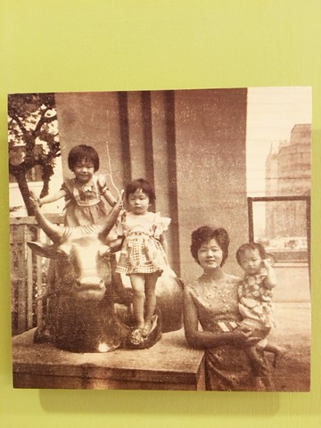 |客製化您的木紋照片| 木紋印象  20cm*20cm 正方形 兩用款兩片組