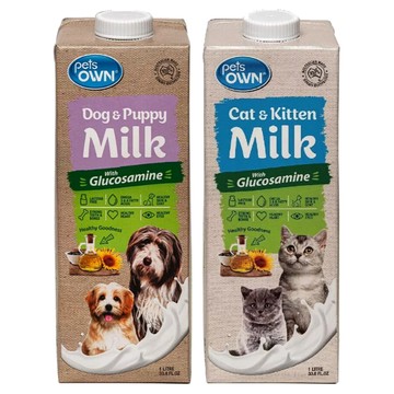 綜合營養/免疫力 【8入組】澳洲pets OWN派澳鮮-寵物專屬牛奶-＜犬、貓＞專用 1LITRE/33.8FL.OZ