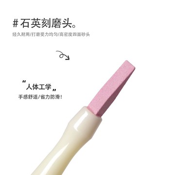 💐免運💐臺灣有貨💐可開票💐美甲新款雙頭石英棒刻磨棒去死皮搓條尖頭打磨棒指甲搓美甲店工具