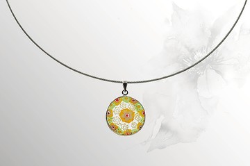 花影琉璃 項鍊( 圓幣) -02