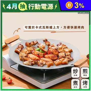 【ONE HOUSE】34CM38CM韓式超完美不沾燒烤盤烤肉盤 AM-D702