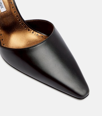Manolo Blahnik Detana 90 leather slingback pumps