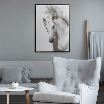 白馬 • 無束－畫/北歐風/餐桌/沙發背景/辦公室/動物/設計/馬
