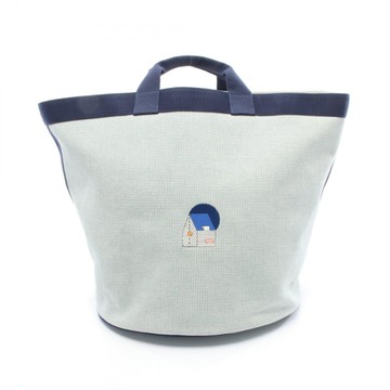 HERMES 愛馬仕 藍色 帆布 手提包 【二手名牌BRAND OFF】