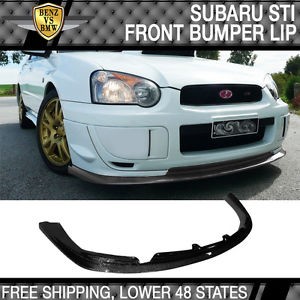 USパーツフィット03-05スバルインプレッサWRX STIスタイル4DrフロントバンパーリップカーボンファイバーCF | LINEブランドカタログ